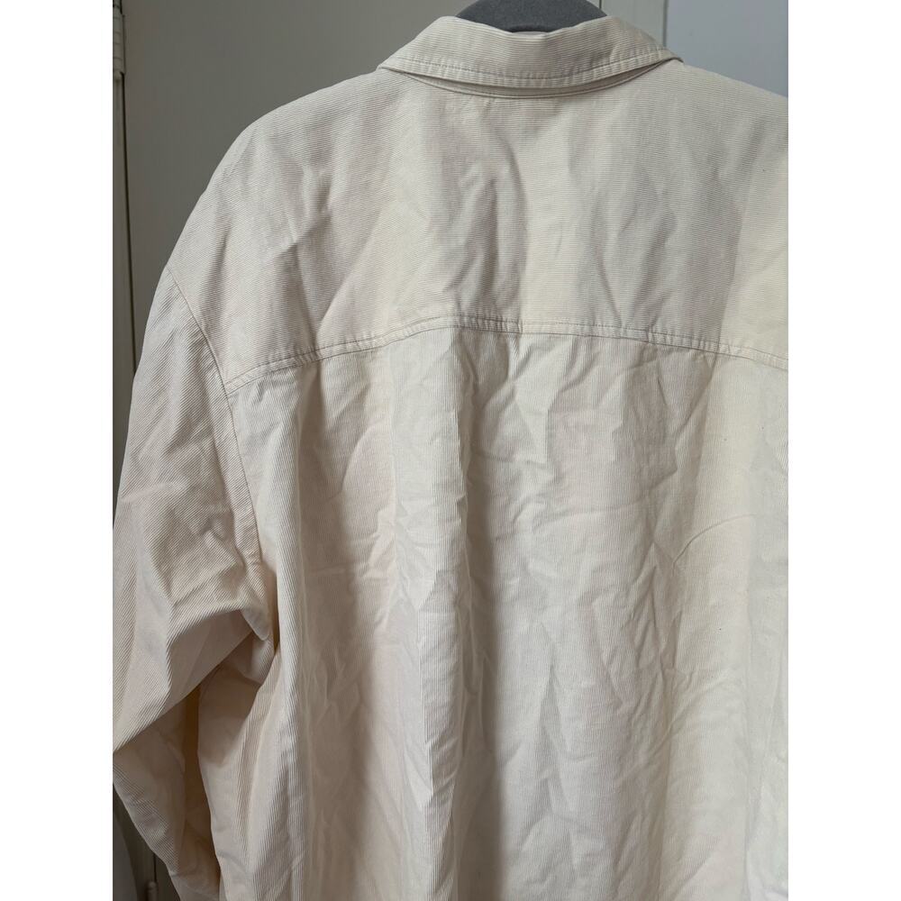 GAP The Big Shirt XL Cream Corduroy Button Up Oversized 100% Cotton Shirt - Picture 9 of 9